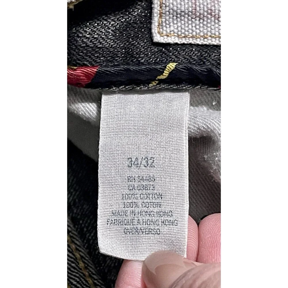 American Eagle Outfitters Size 34 X 32 Vintage Dark Grey Wash Denim Button Fly